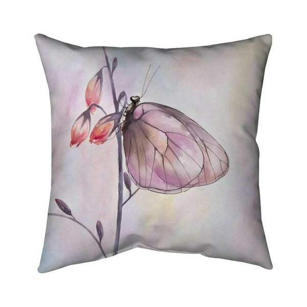 Begin Home Decor 26 x 26 in. Delicate Butterfly-Double Sided Print Indoor Pillow 5541-2626-AN346